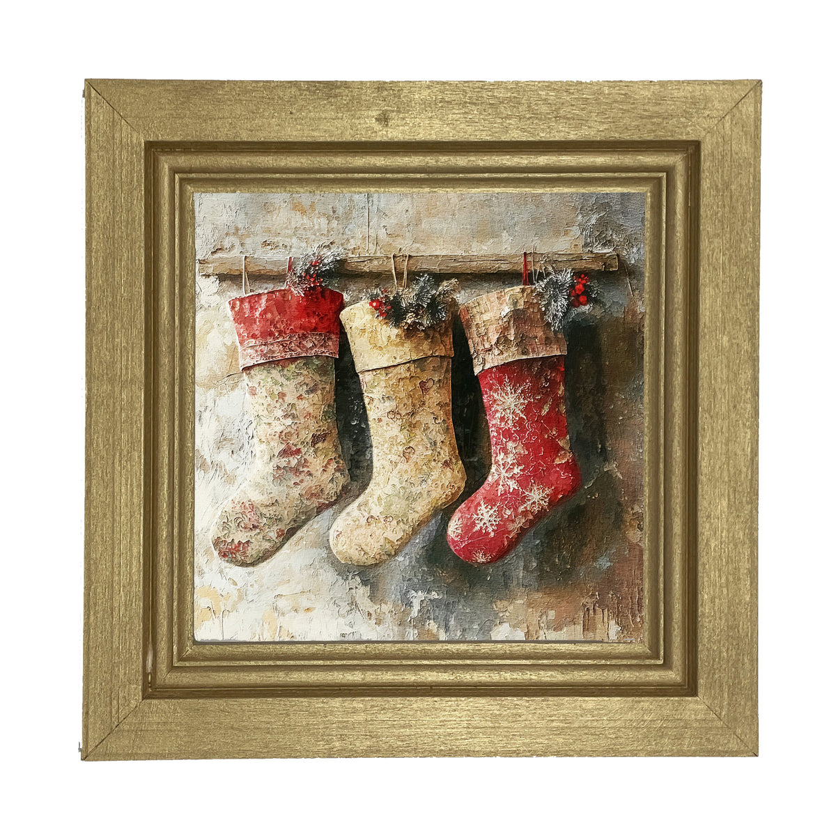 Stocking Trio - Framed art