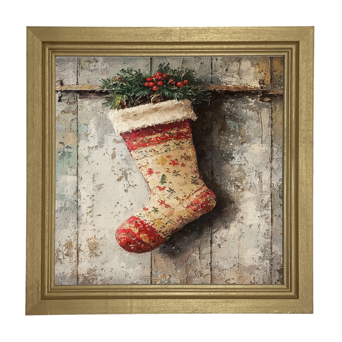 Festive Stocking - Framed art