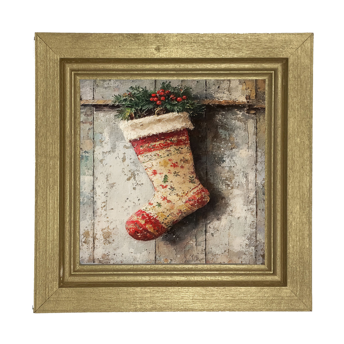 Festive Stocking - Framed art