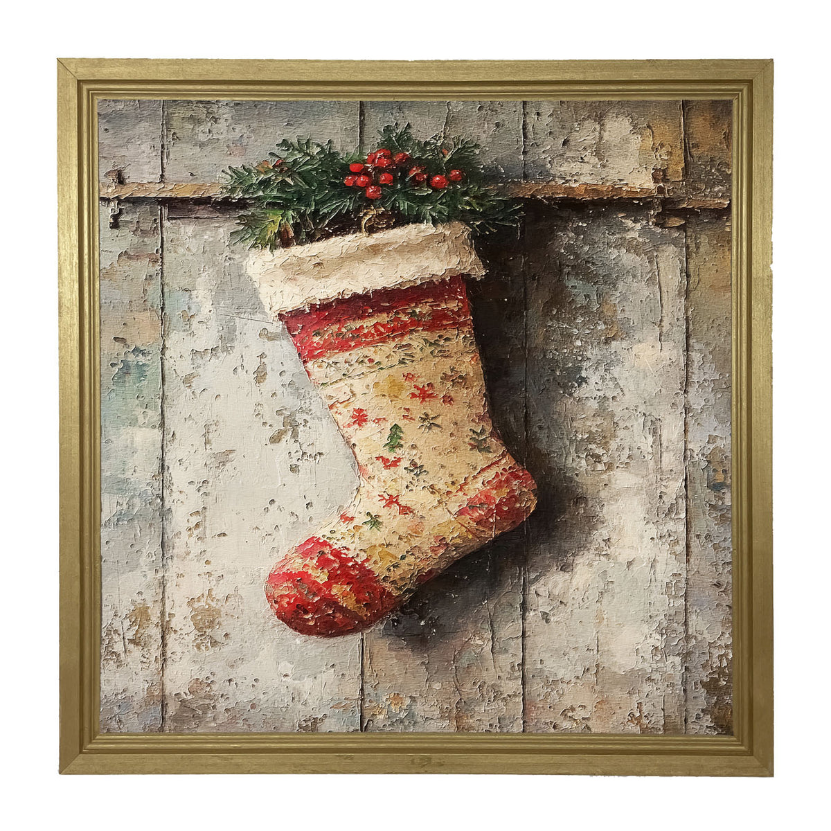 Festive Stocking - Framed art