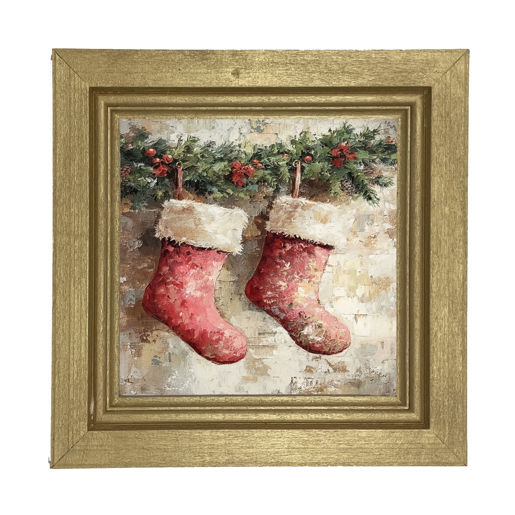 Red Stockings - Framed art
