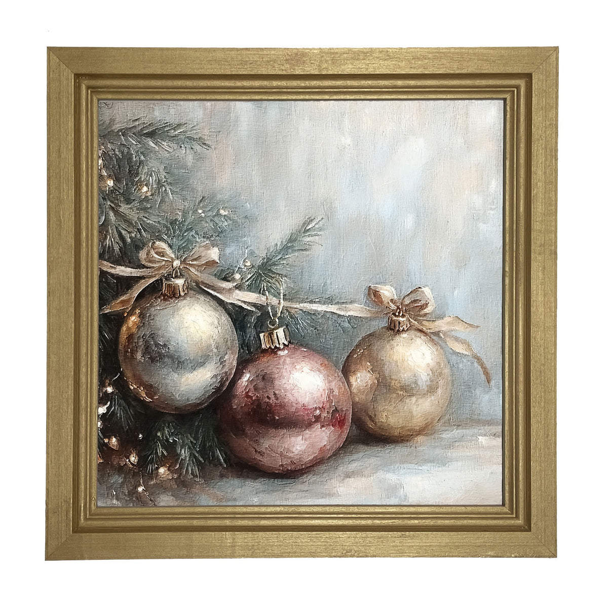 Ornaments and Bows - Framed Art