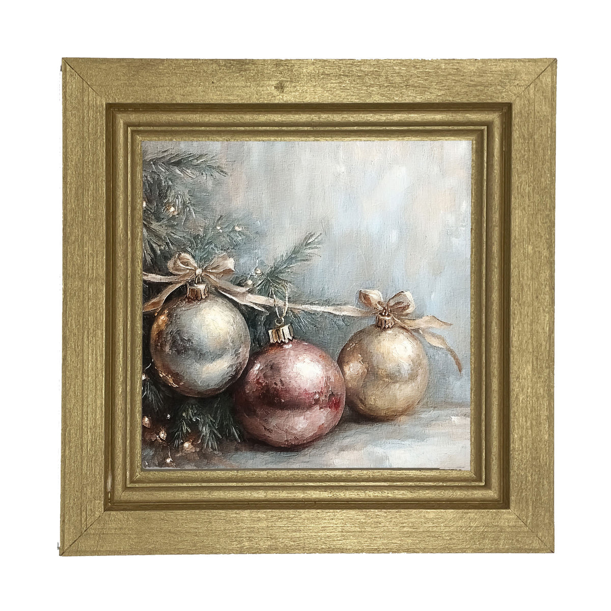 Ornaments and Bows - Framed Art