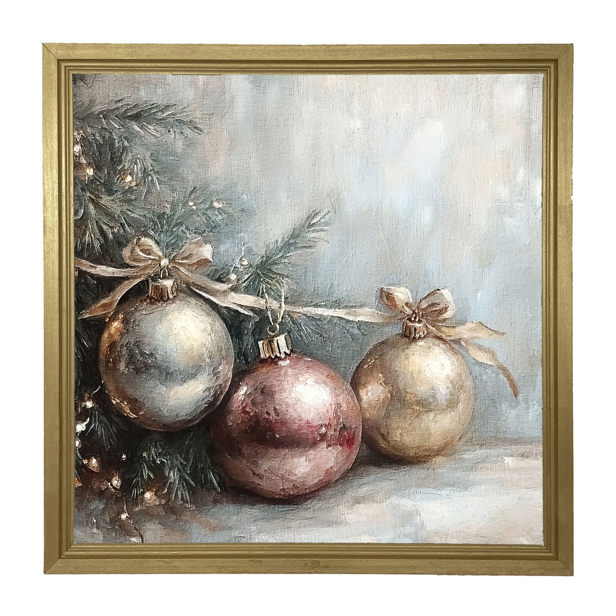 Ornaments and Bows - Framed Art