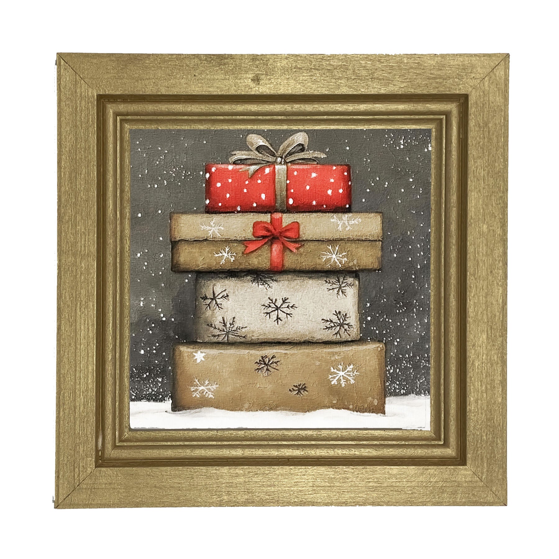 Snowy Presents - Framed Art