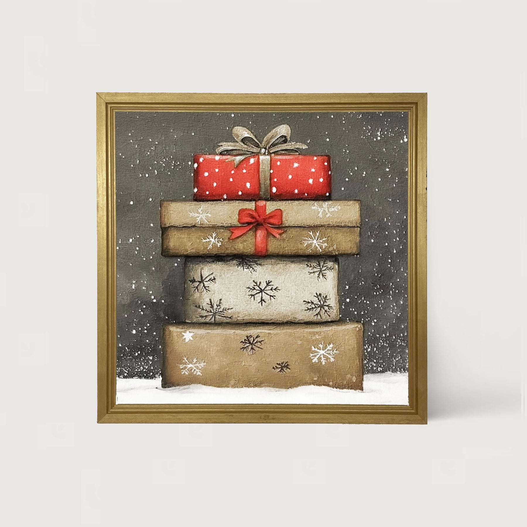 Snowy Presents - Framed Art