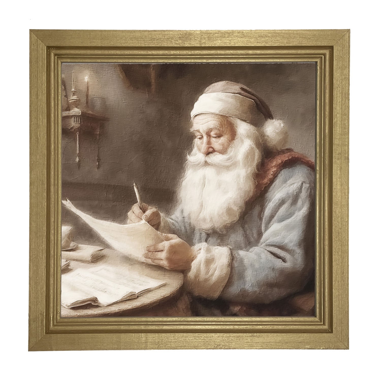 Checking the list - Framed art