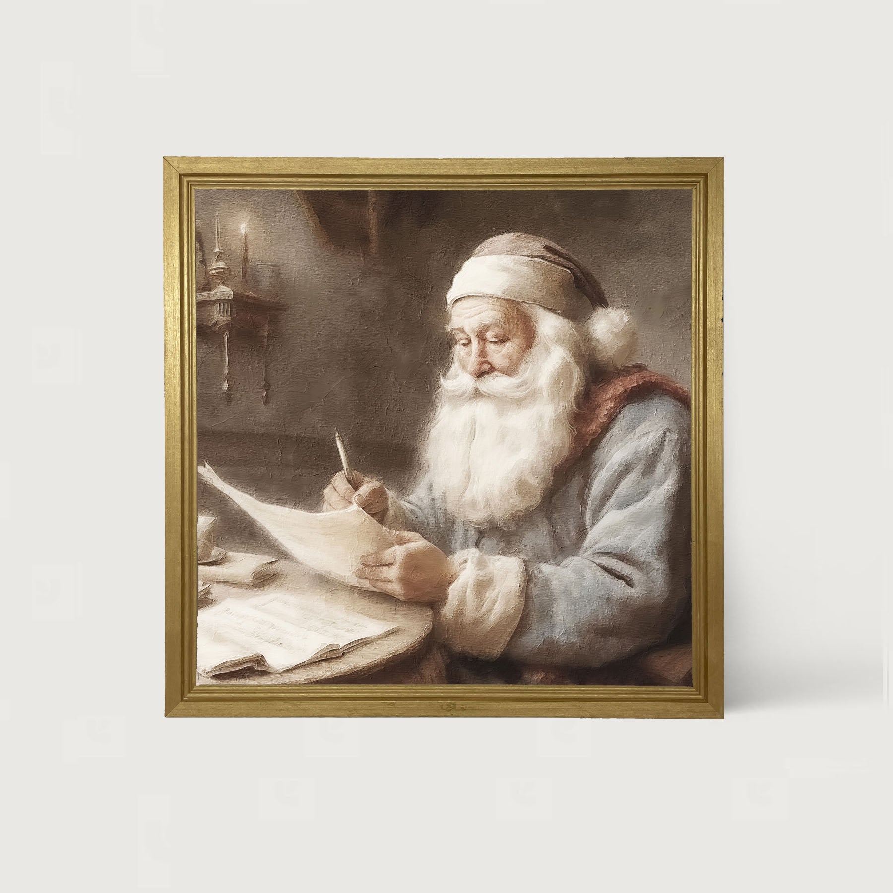Checking the list - Framed art