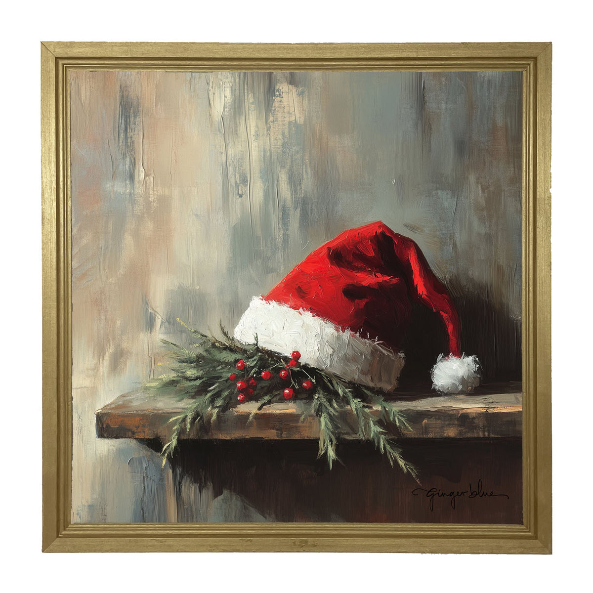 Santa's Hat - Framed Art