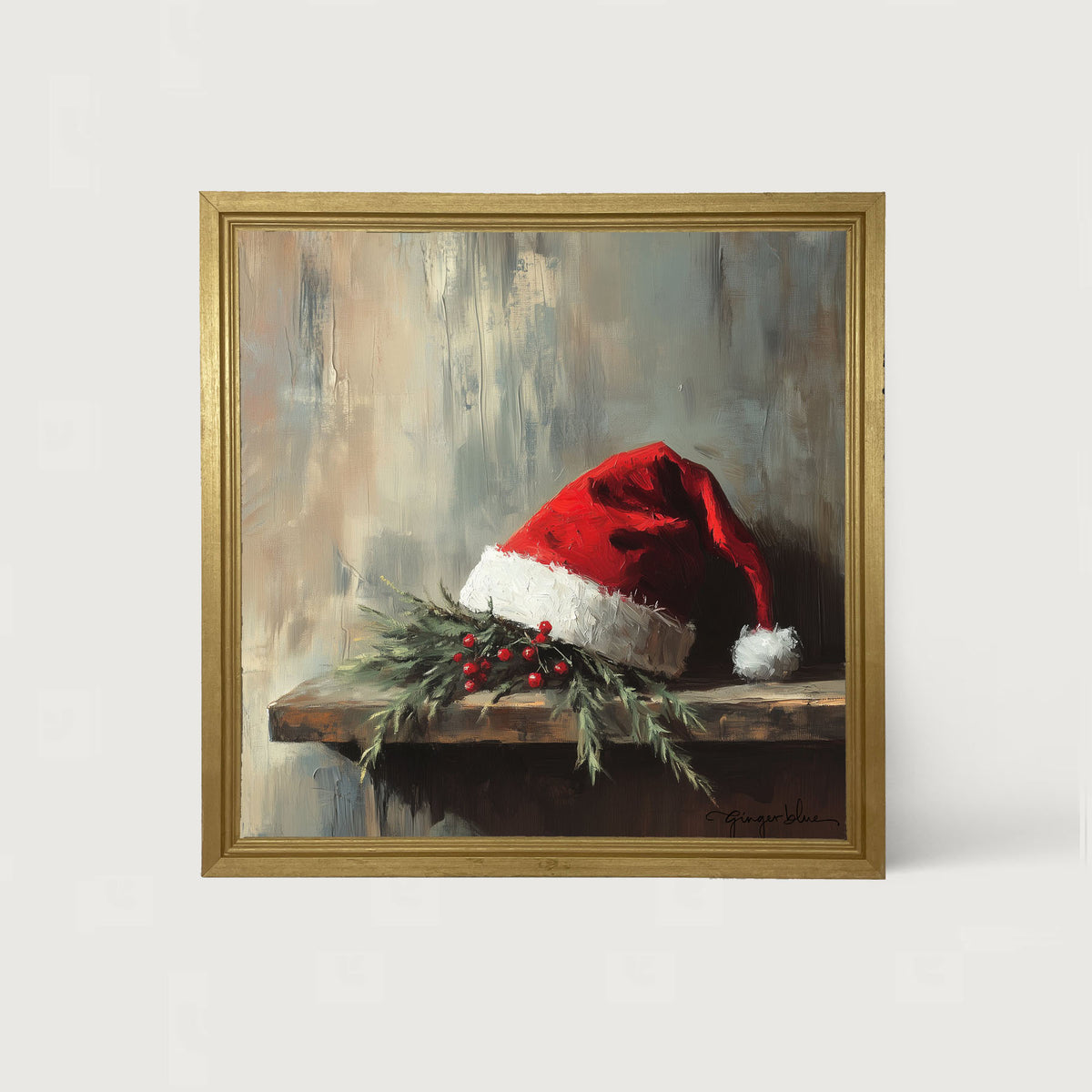 Santa's Hat - Framed Art