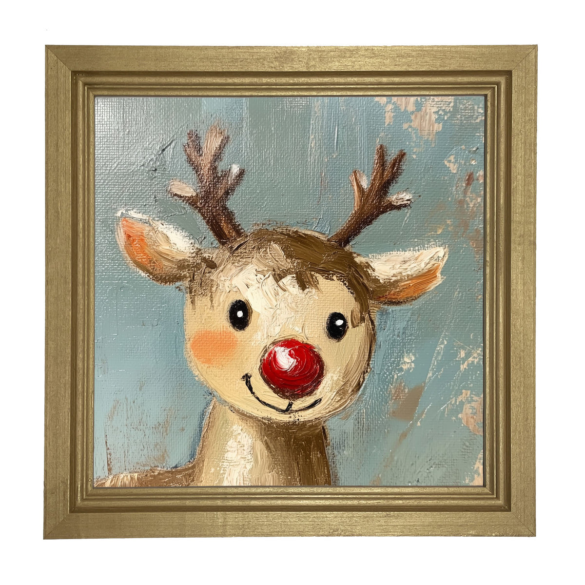 Santa's Red-Nosed Reindeer - Framed Art