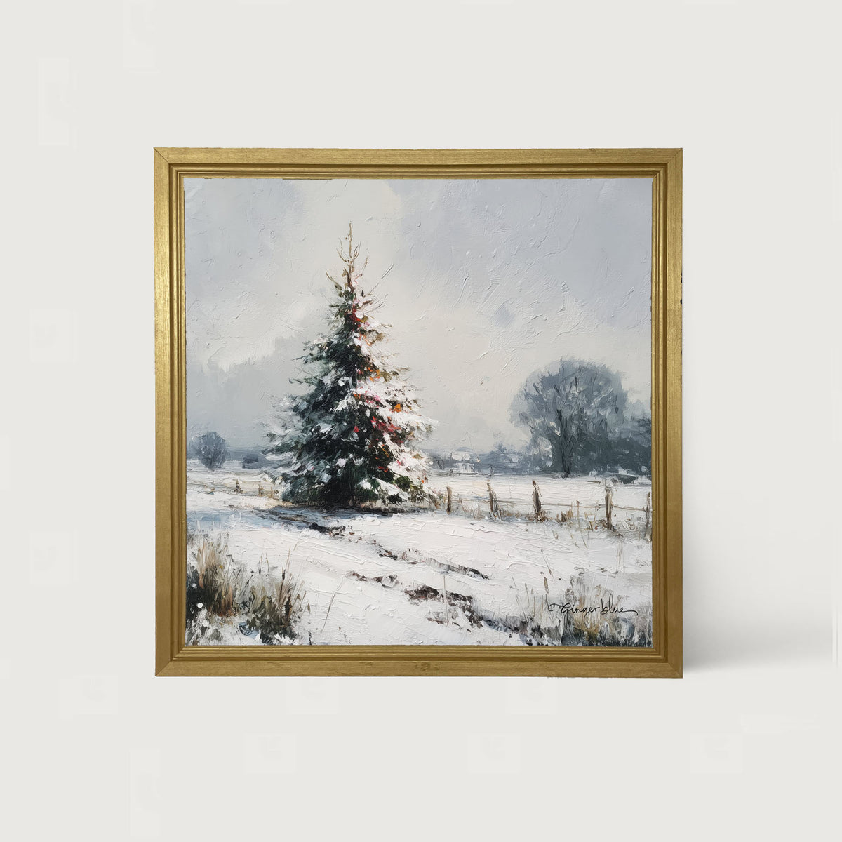 Christmas Tree near Fence