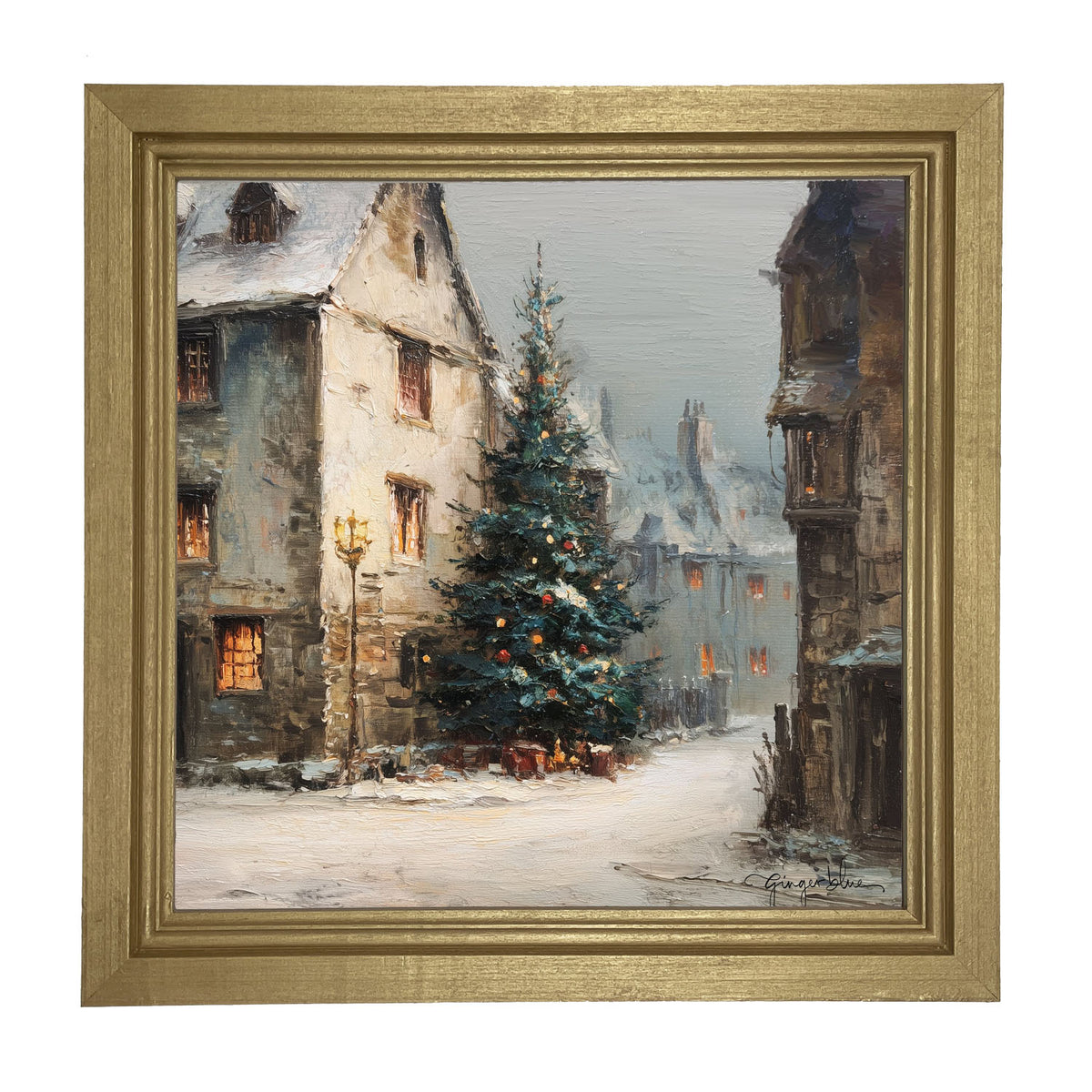 Neighborhood Christmas Tree - Framed Art