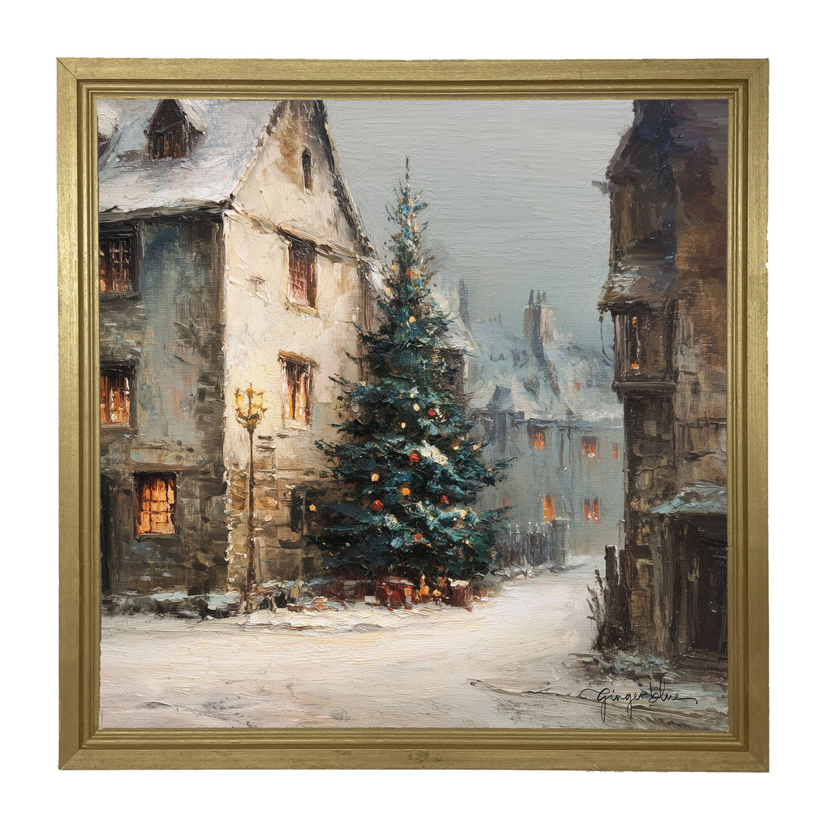 Neighborhood Christmas Tree - Framed Art