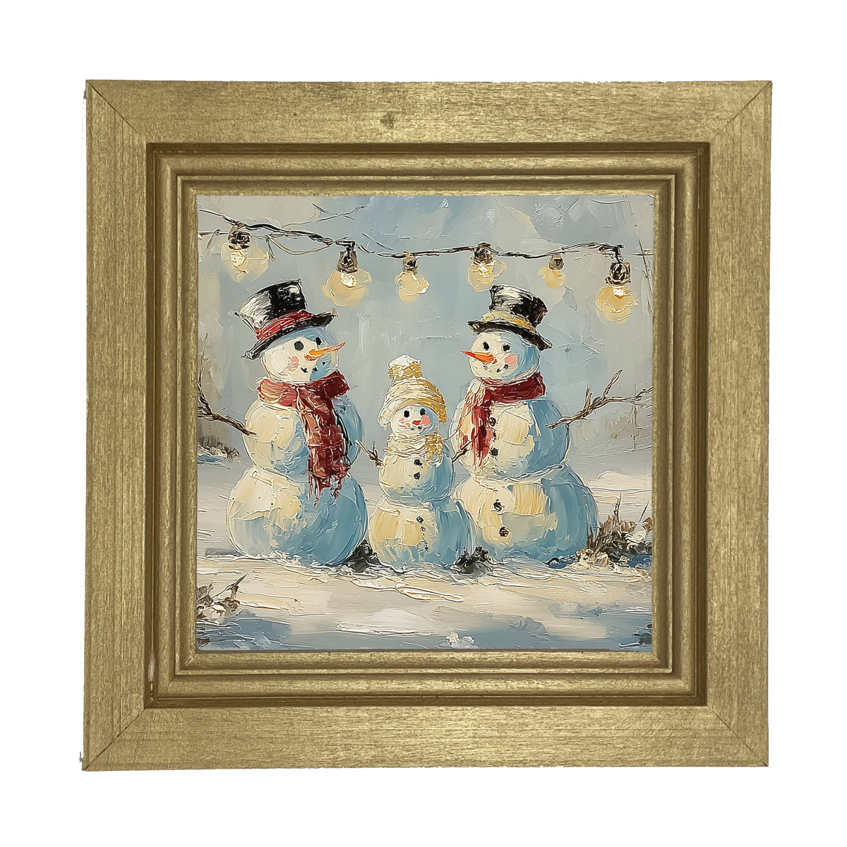 Three Snowmen - Framed Art