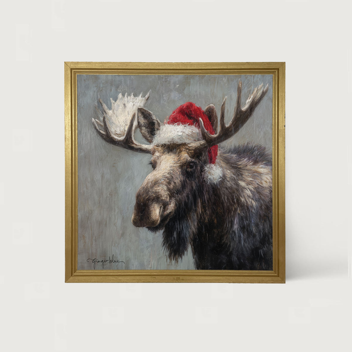 Santa Hat Moose