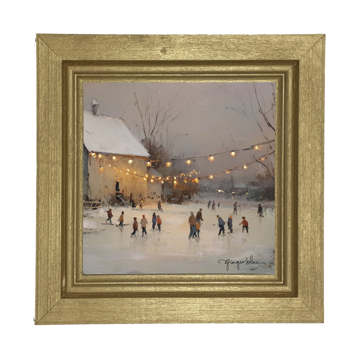 Ice Skating at the Farm - Framed Art