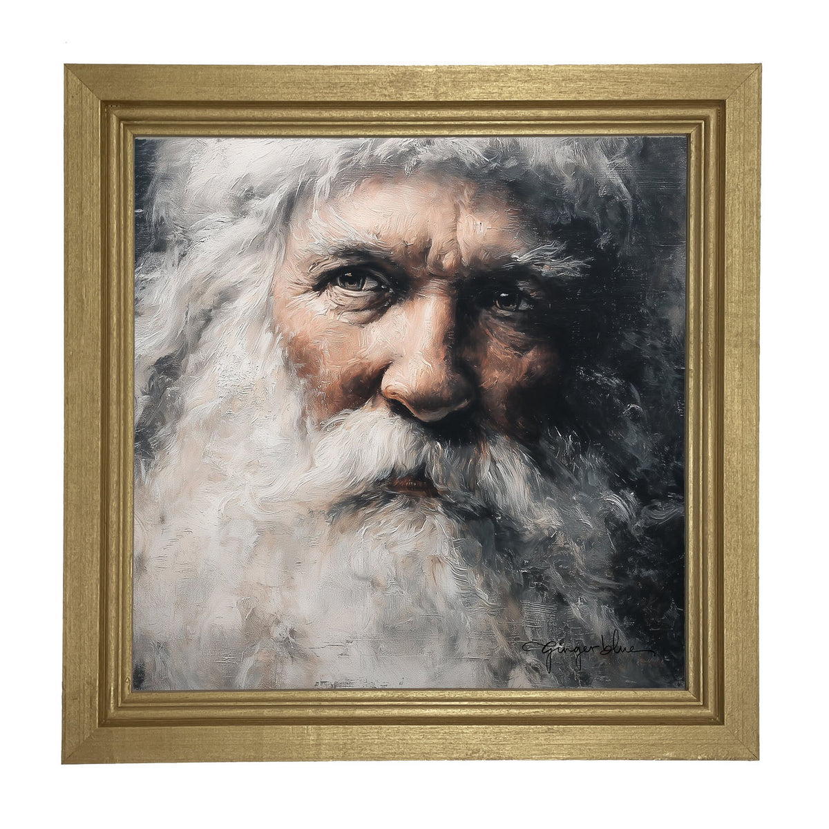 Gazing Santa - Framed Art