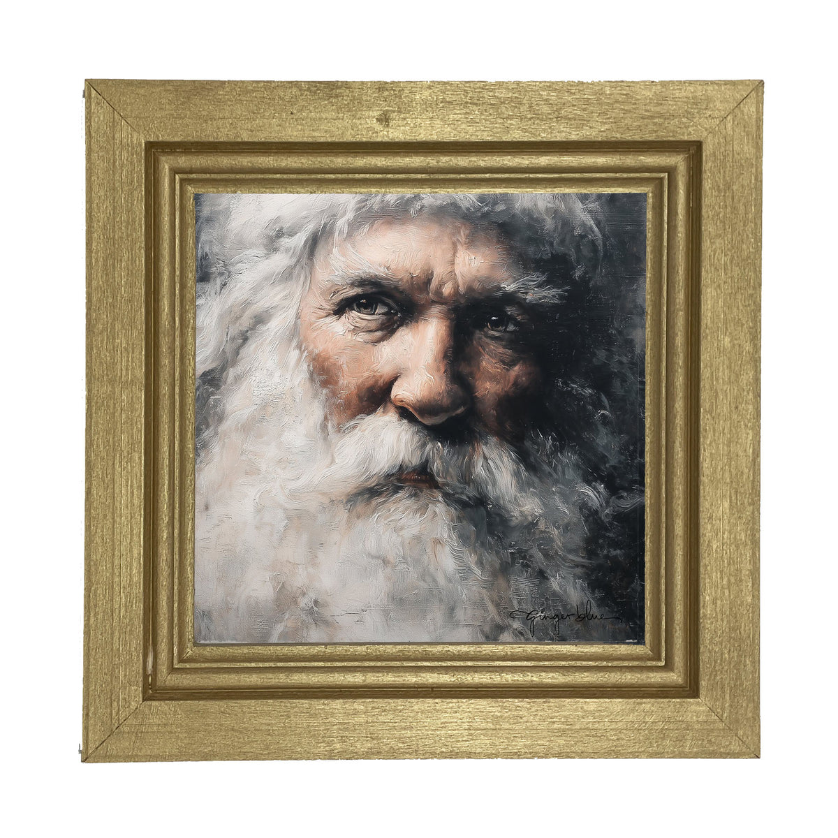 Gazing Santa - Framed Art