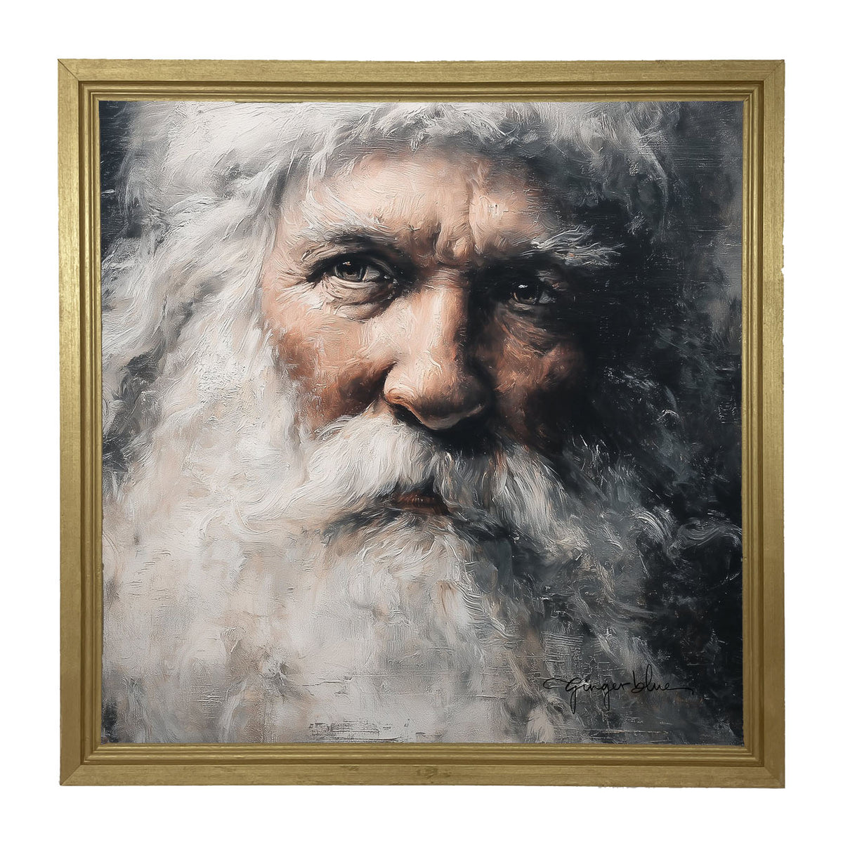 Gazing Santa - Framed Art