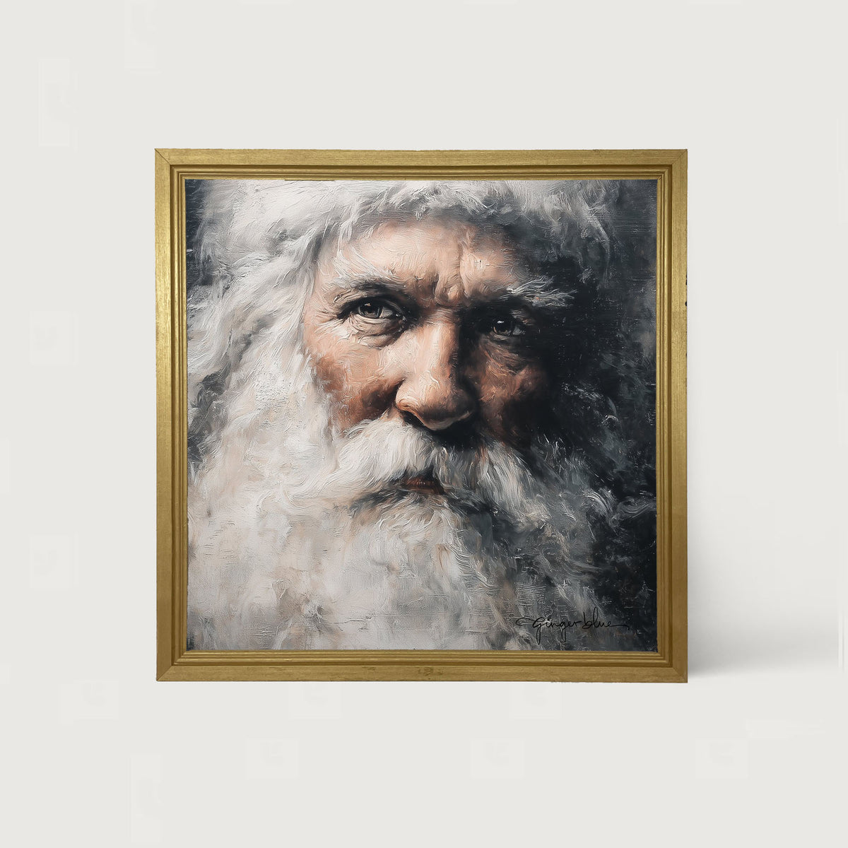 Gazing Santa - Framed Art