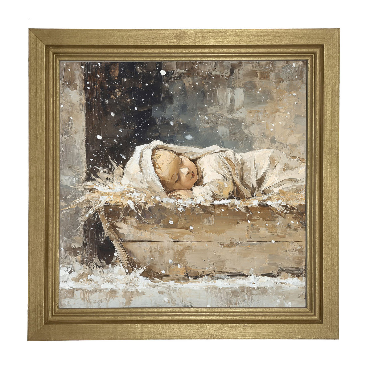 Baby Jesus Sleeping - Framed Art