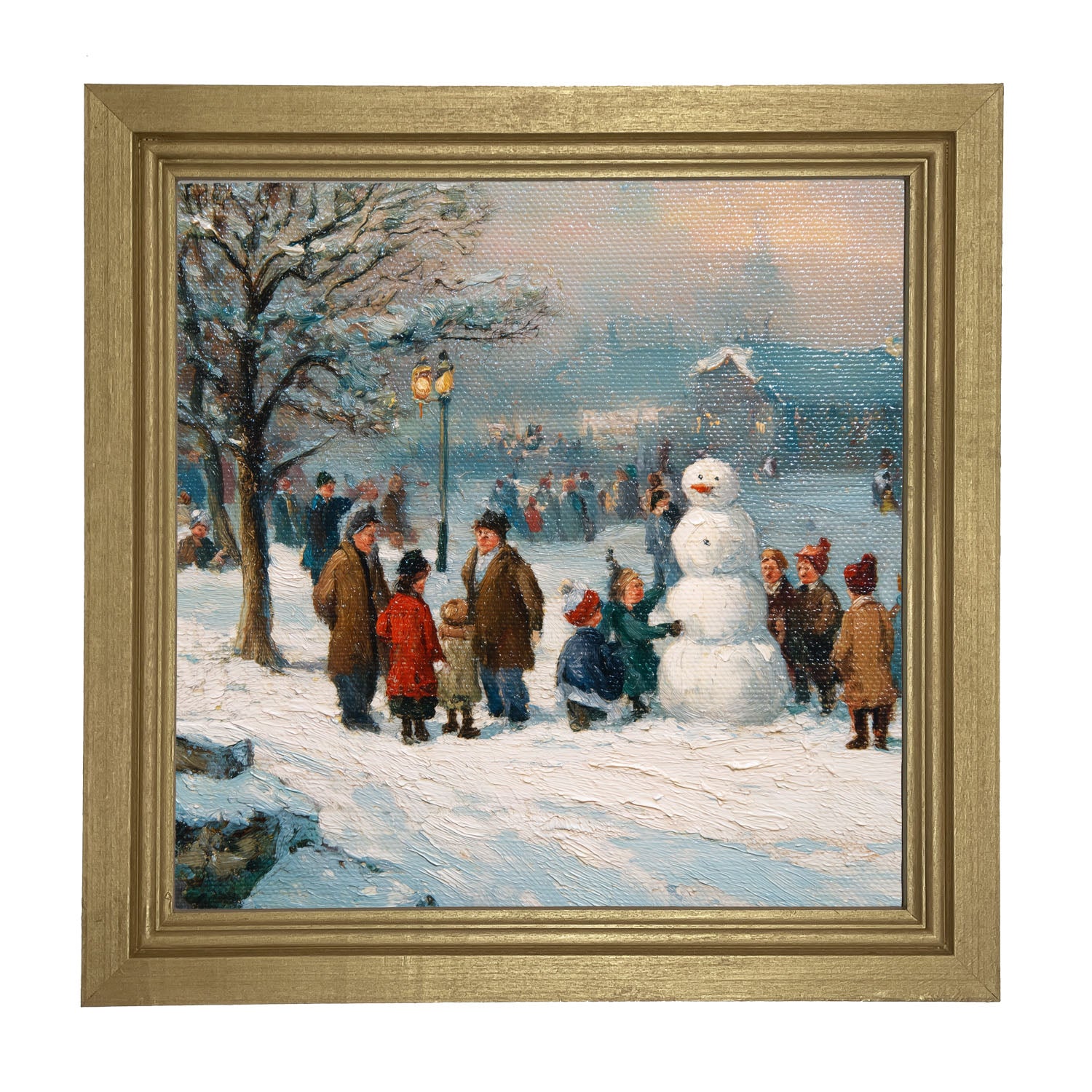 Town Park in Winter - Framed Art