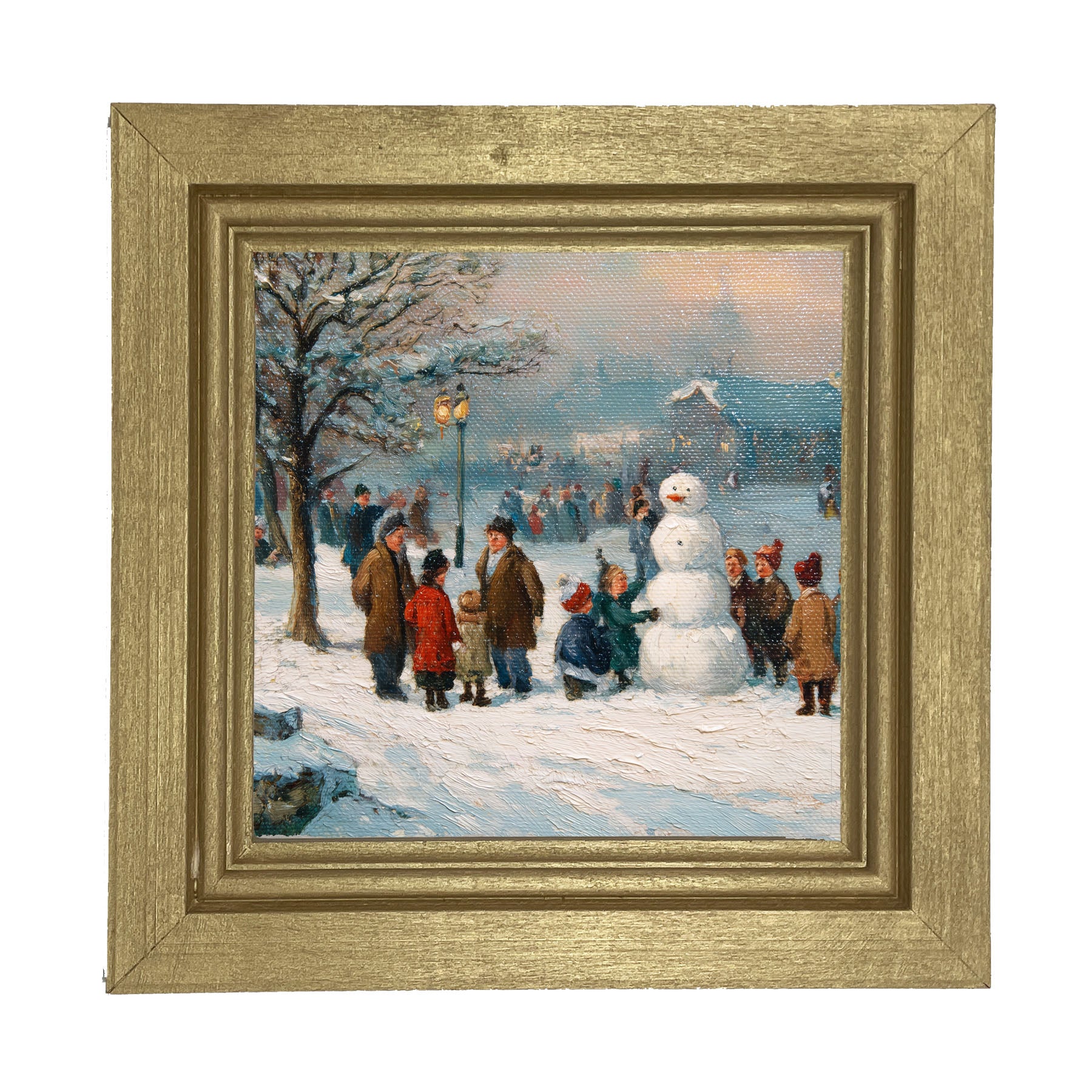 Town Park in Winter - Framed Art