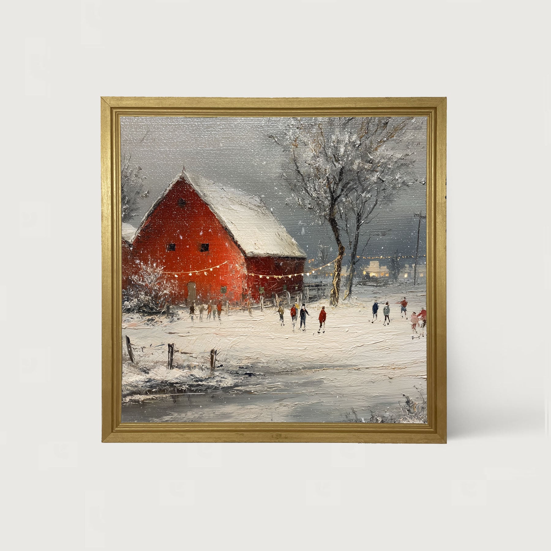 Children Skating at the Red Barn