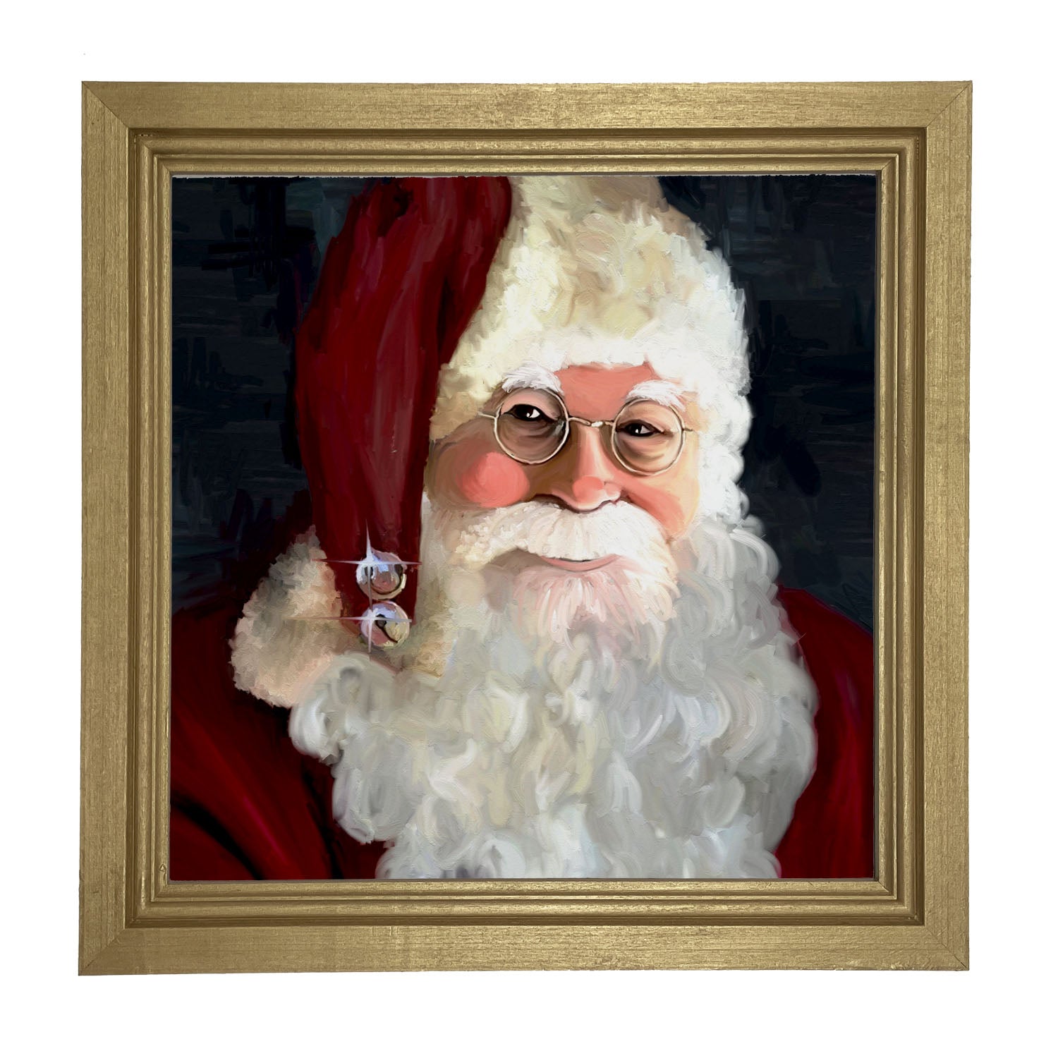 Santa with jingle bells - Framed art