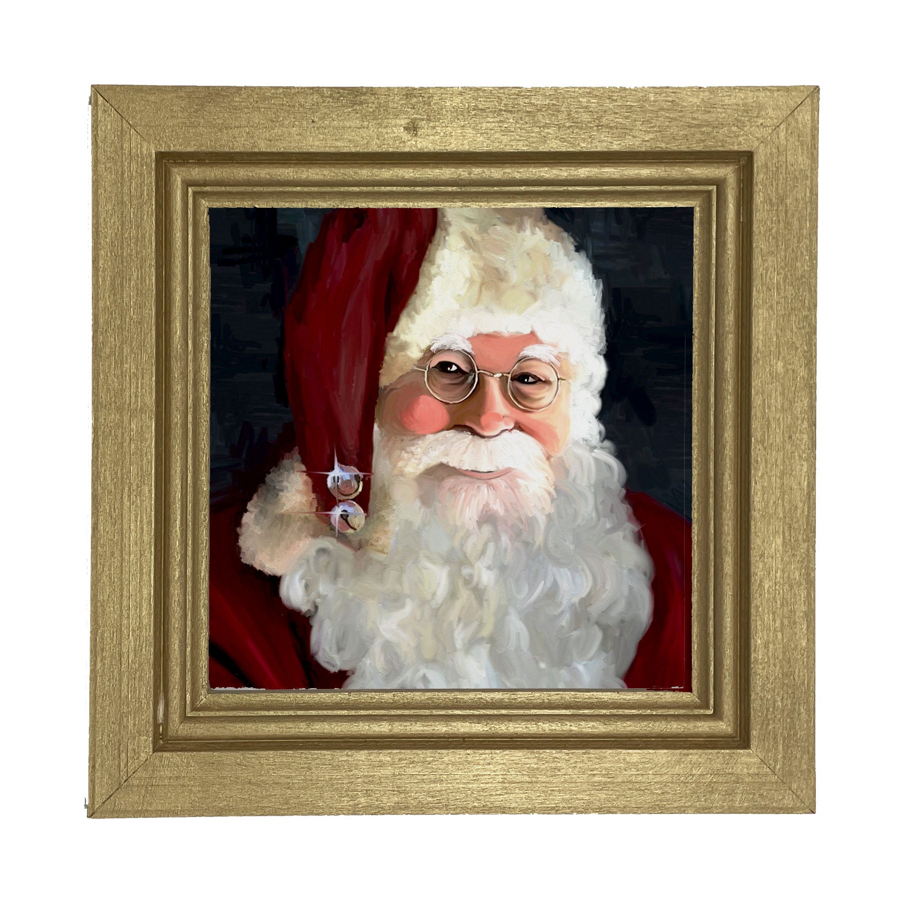 Santa with jingle bells - Framed art