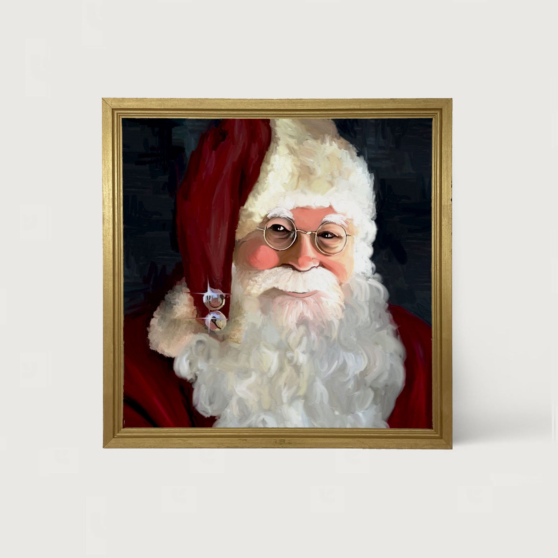 Santa with jingle bells - Framed art