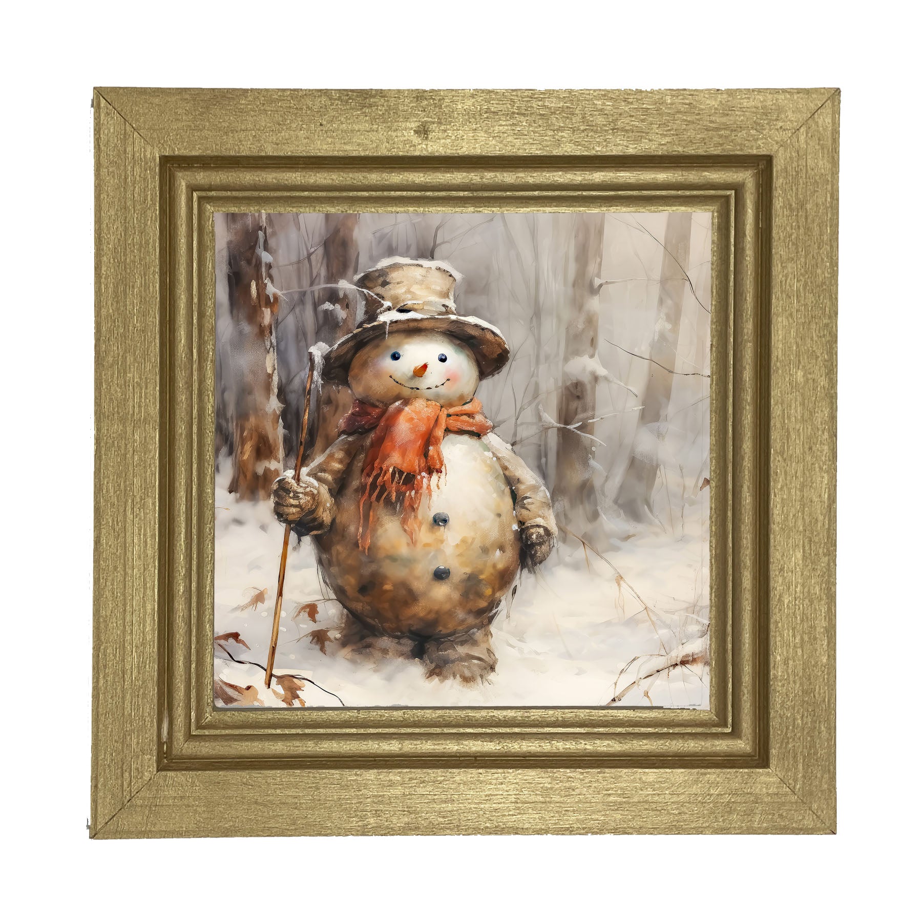 Rustic Snowman - Framed art