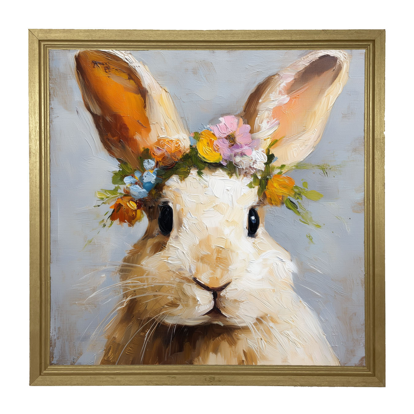 Spring Season Tan Bunny - Framed Art