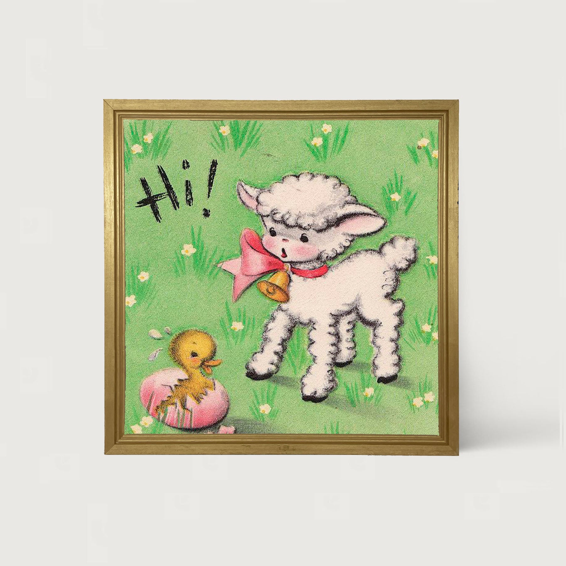 Hi! Lamb - Framed art