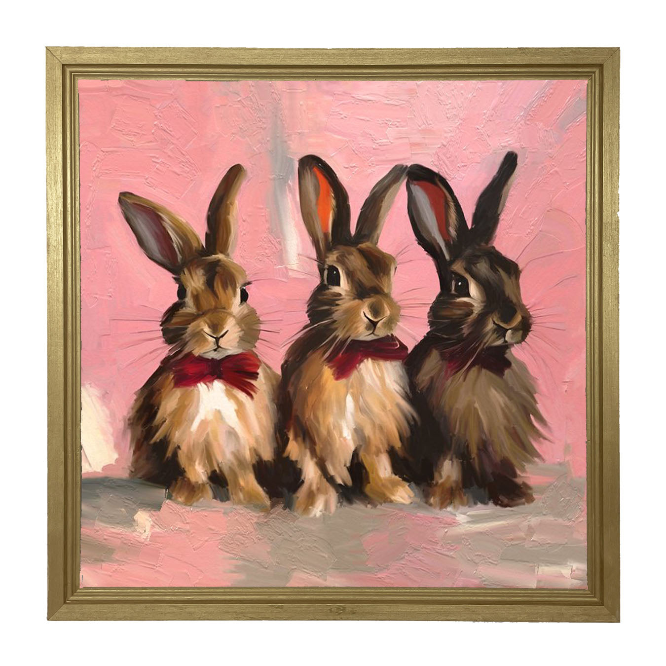 Bunnies in Bows - Framed Art