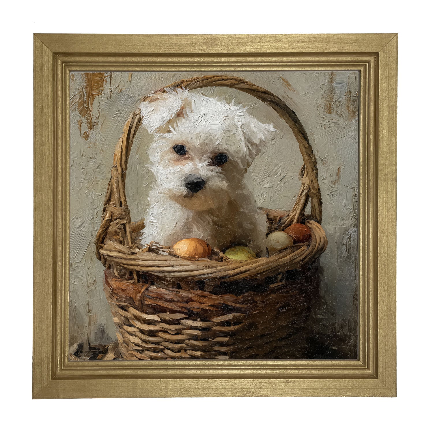 Easter Basket - Puppy - Framed Art