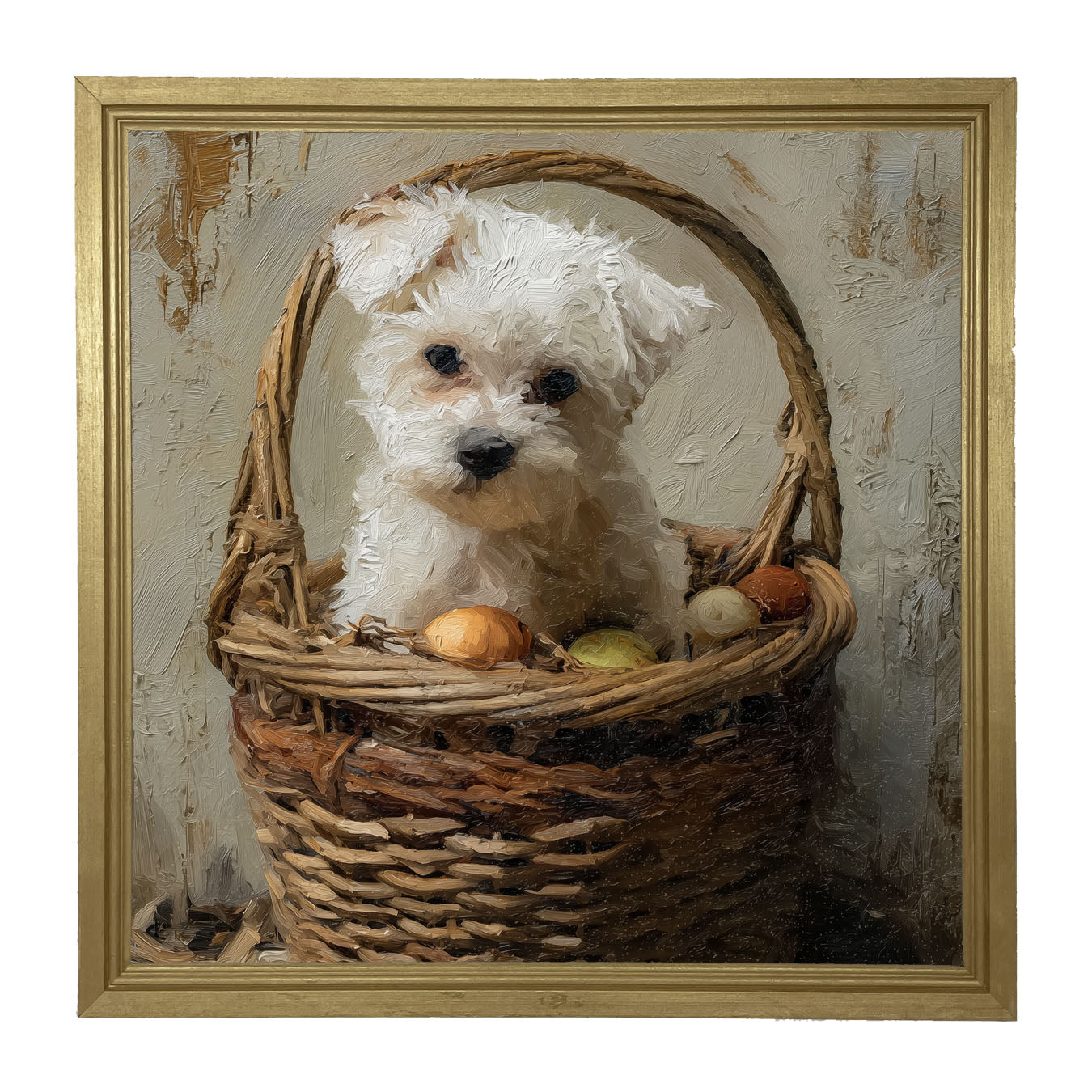 Easter Basket - Puppy - Framed Art