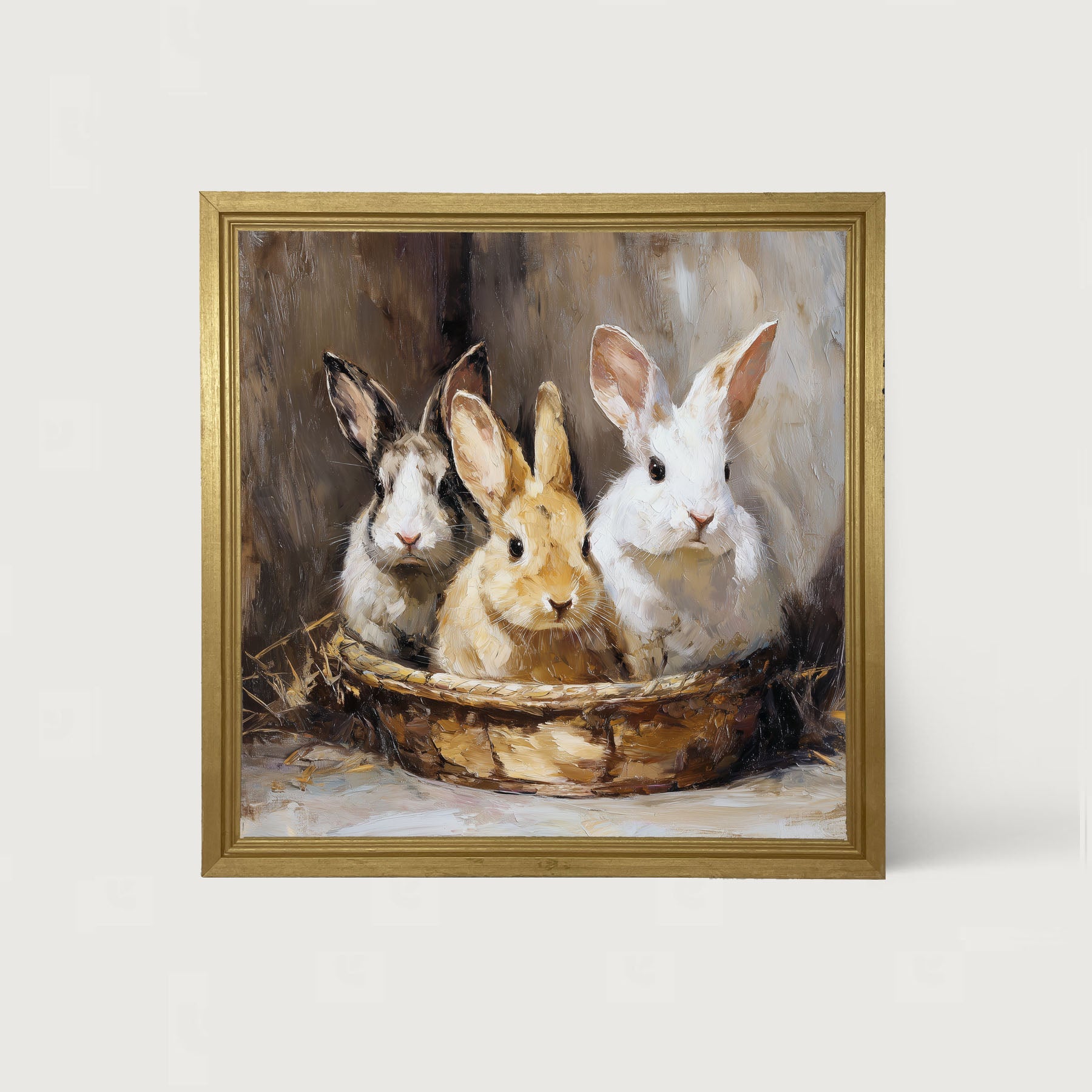 Easter Basket - Three Bunnies