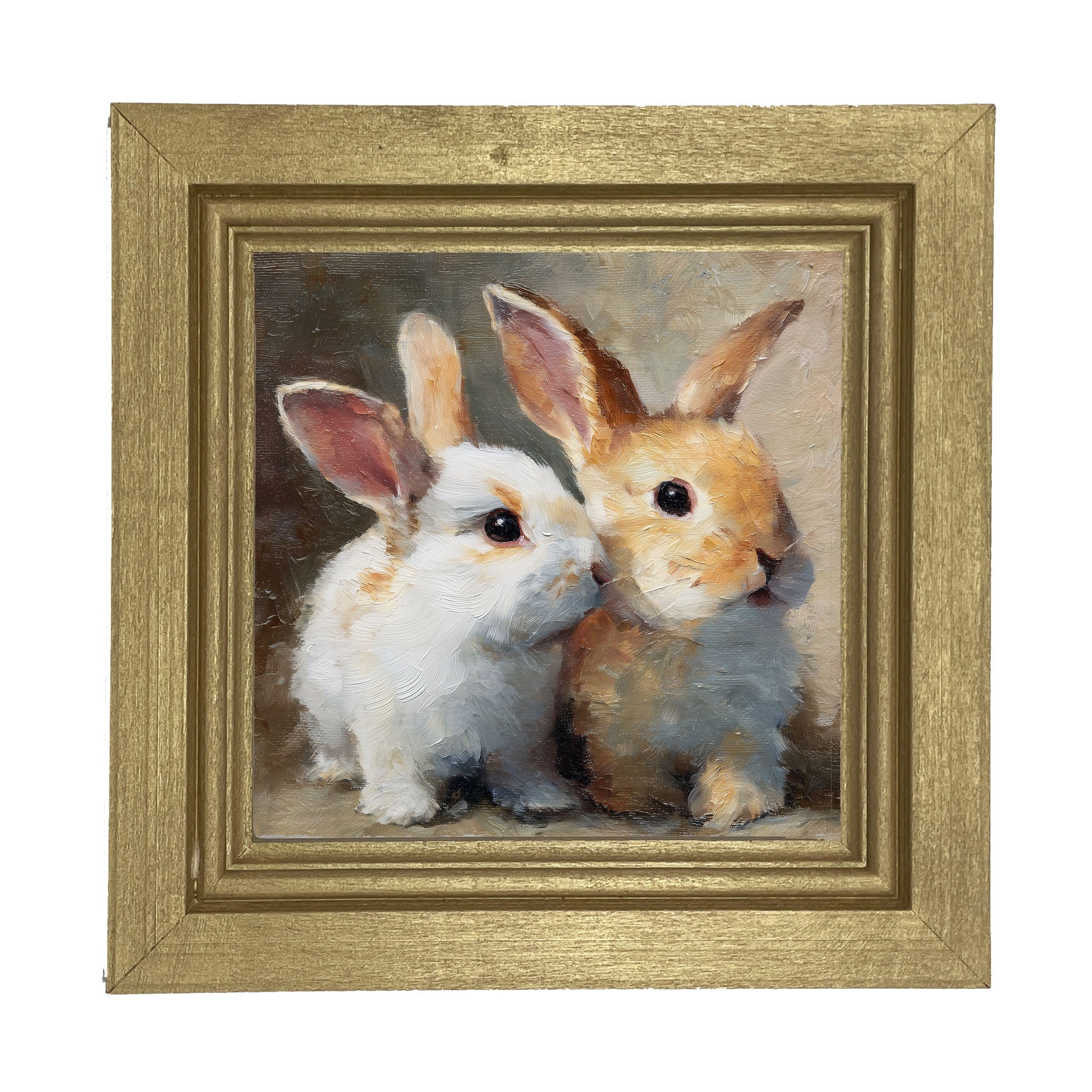 Two Cute Bunnies - Framed Art