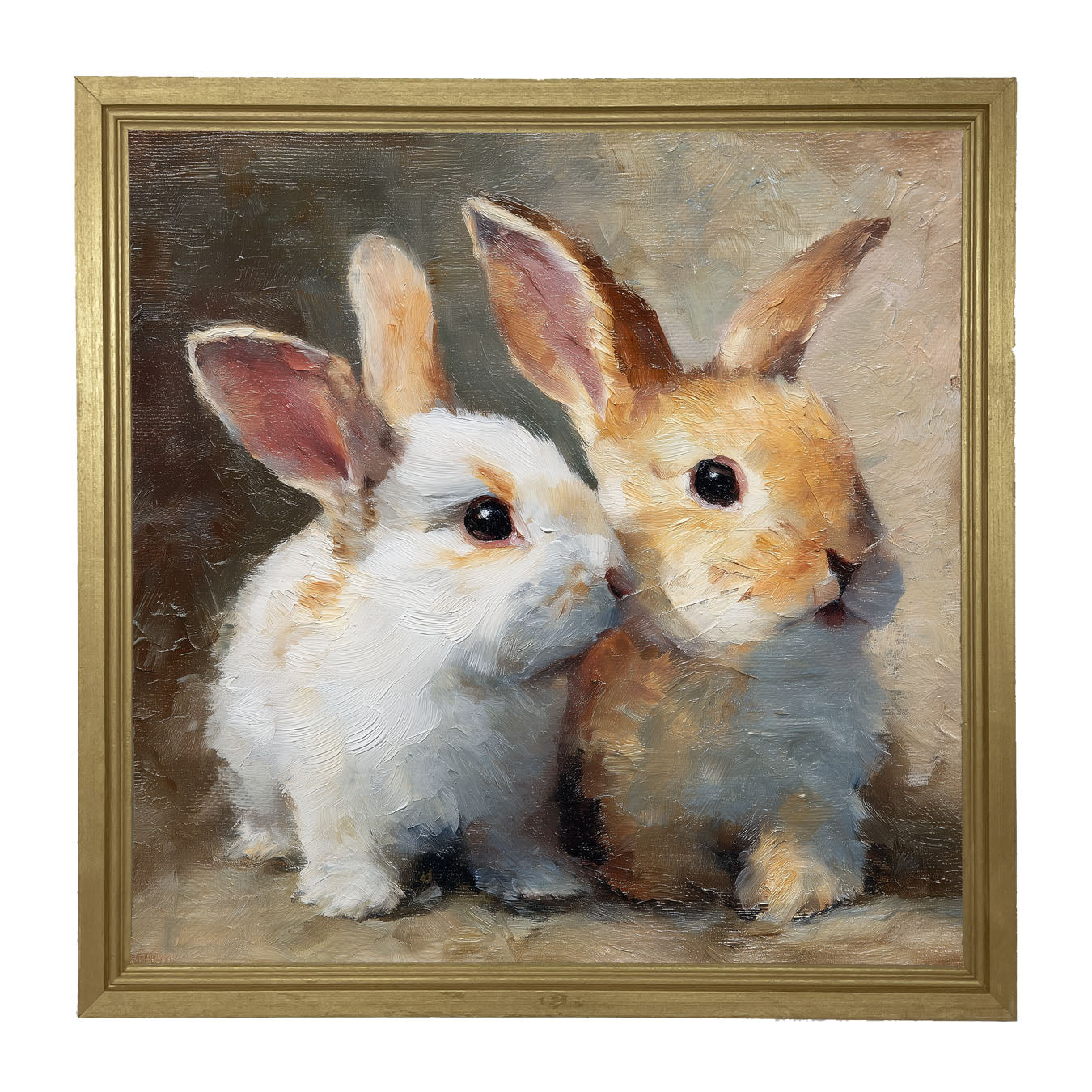 Two Cute Bunnies - Framed Art