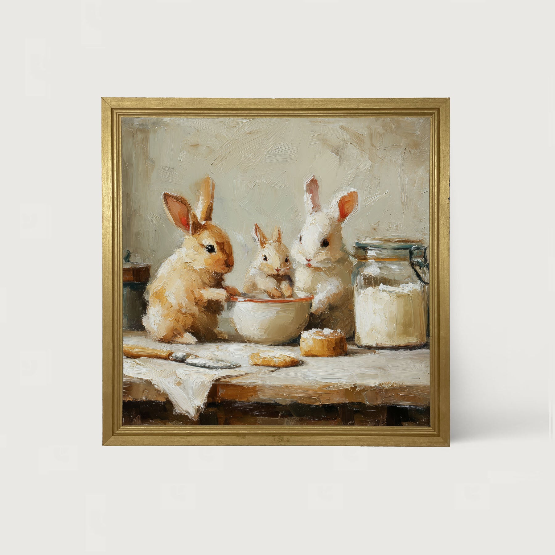 Bunnies Baking Together