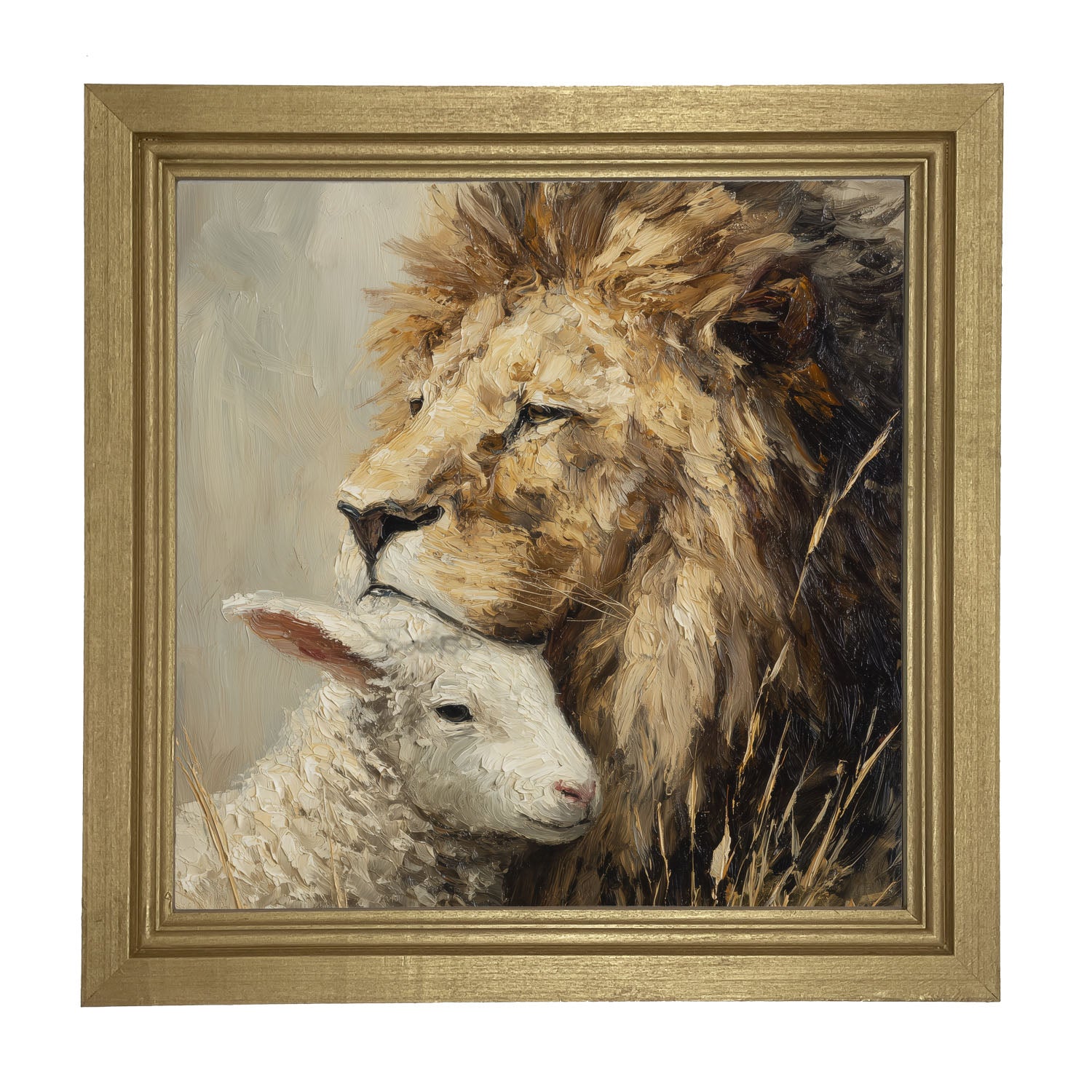 The Lion and The Lamb - At Rest - Framed Art