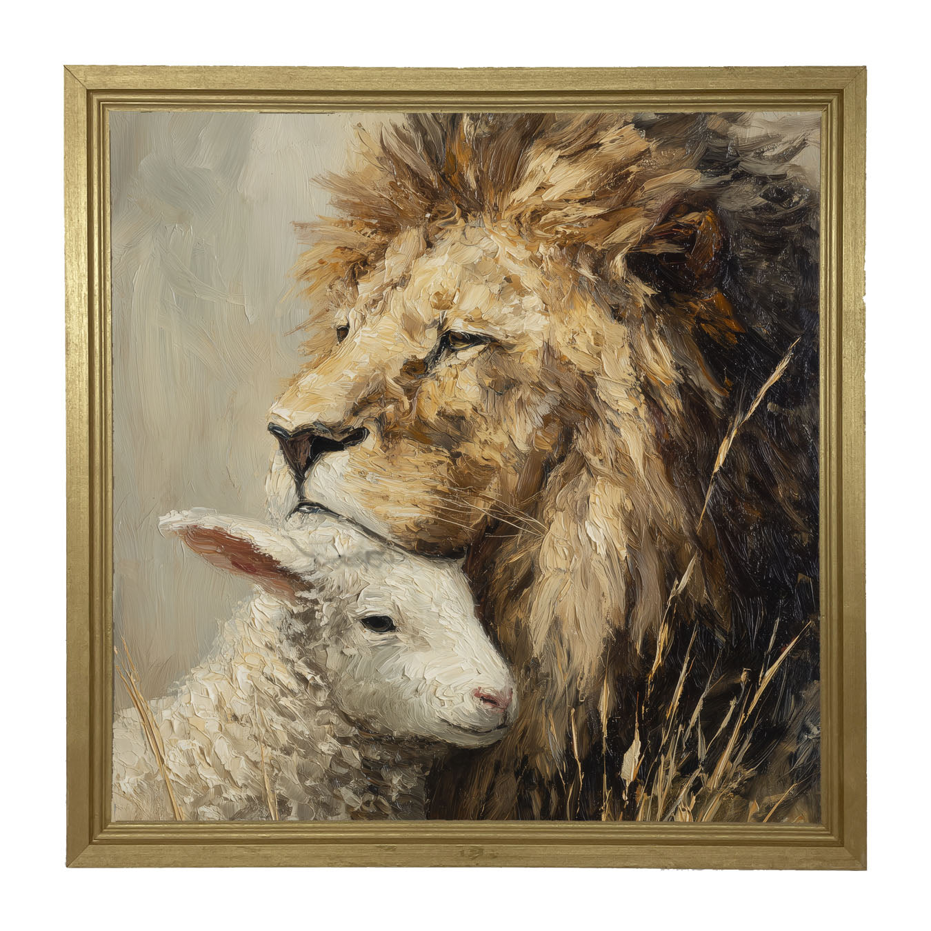 The Lion and The Lamb - At Rest - Framed Art