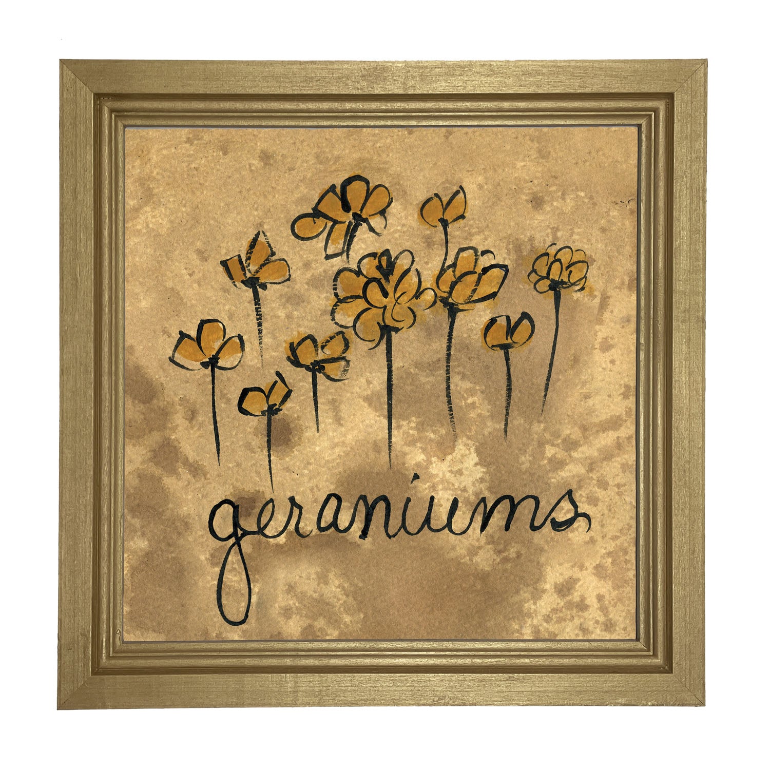 Geraniums - Framed art