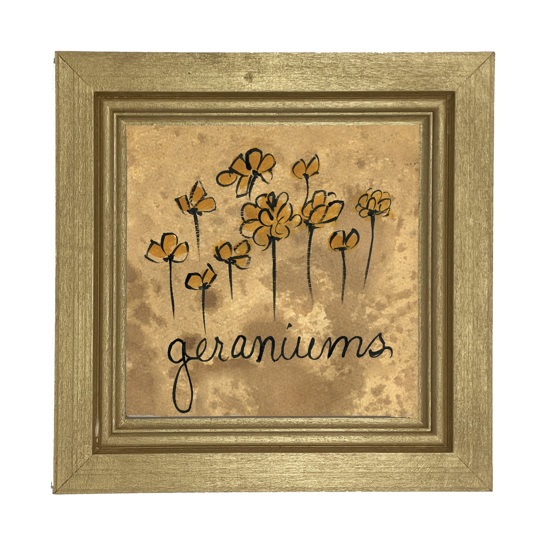 Geraniums - Framed art