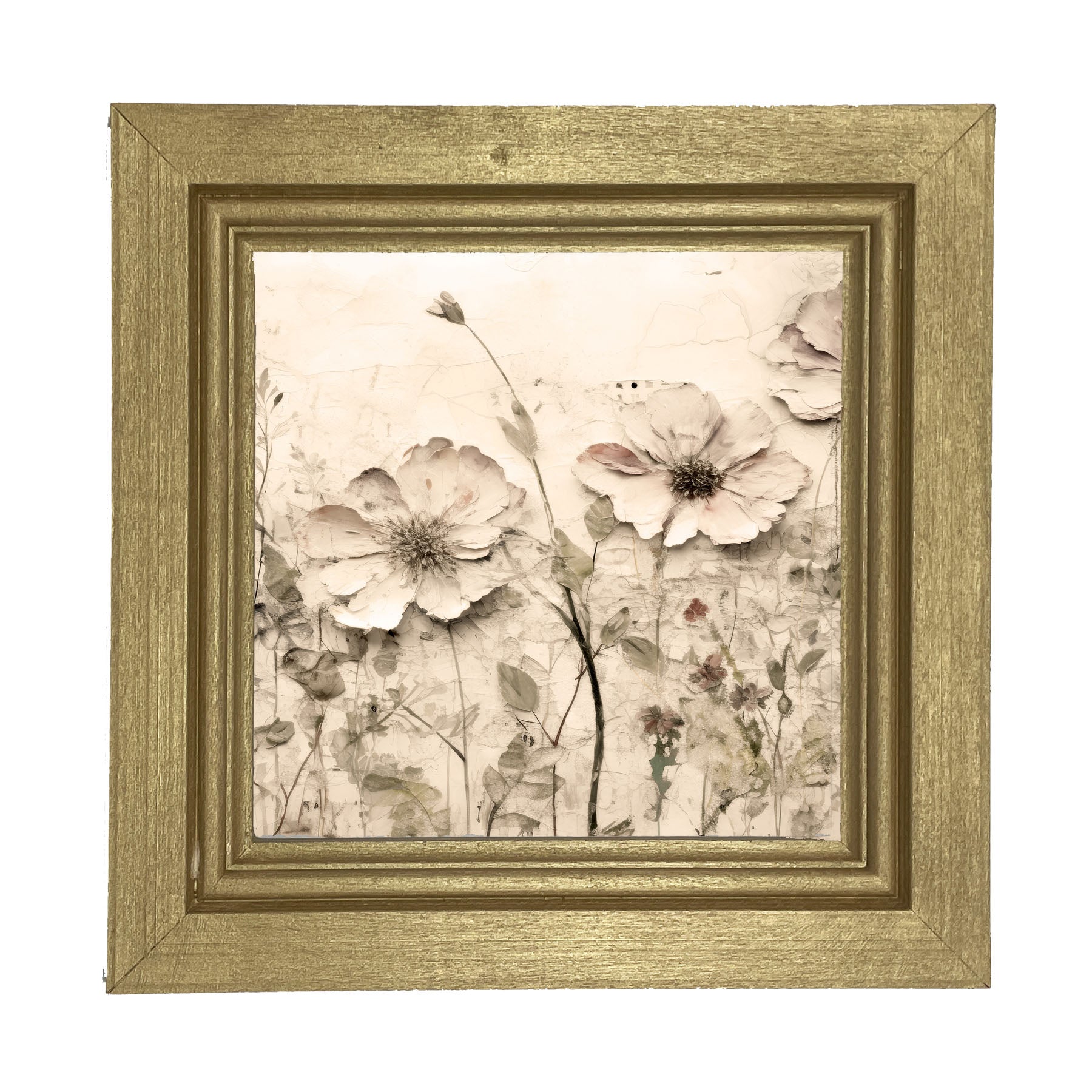 Monochrome flowers 2 - Framed art