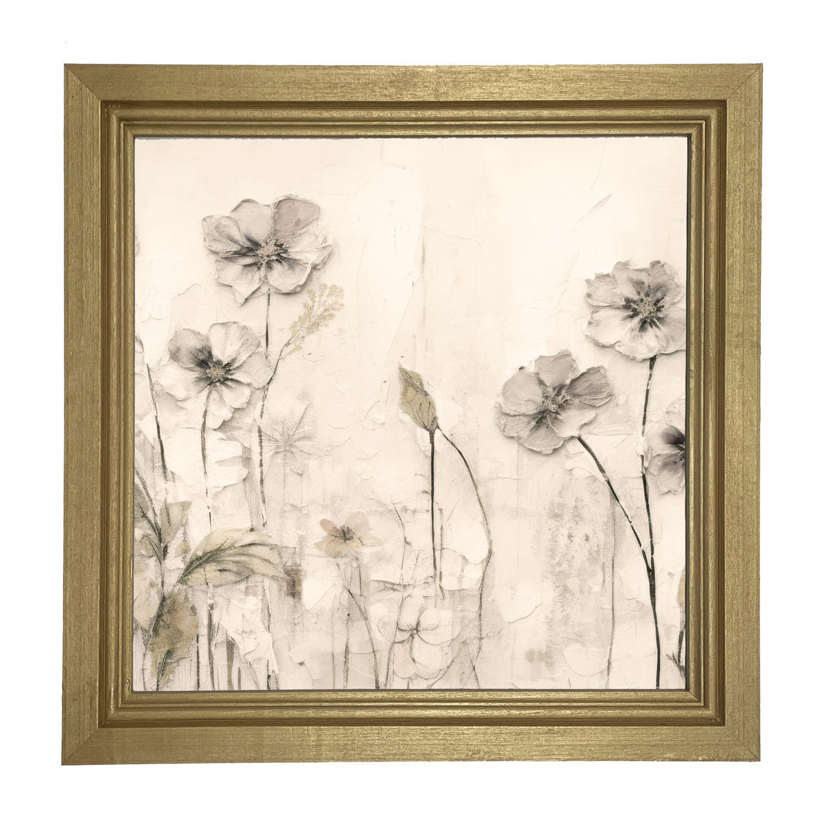 Monochrome flowers 4 - Framed art