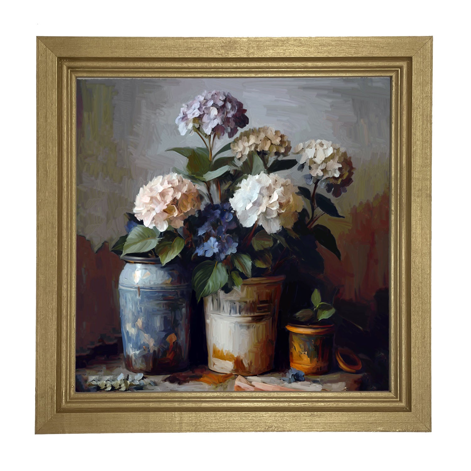 Rustic Hydrangeas - Framed Art