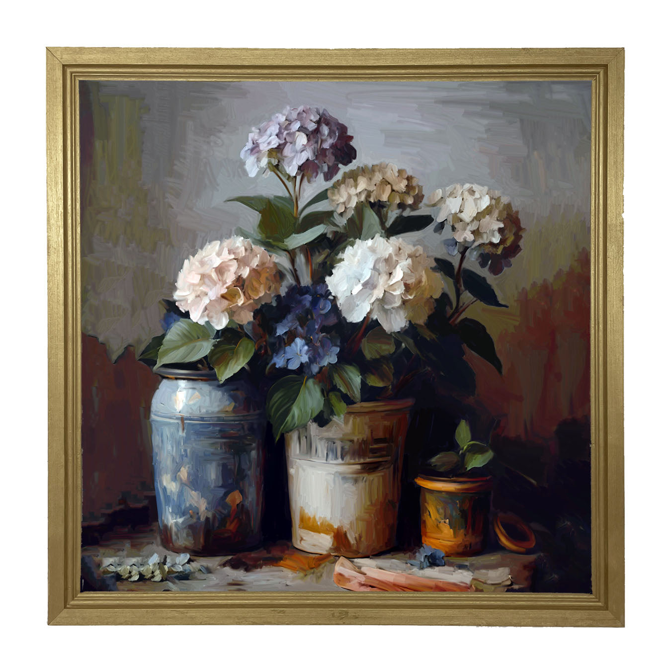 Rustic Hydrangeas - Framed Art